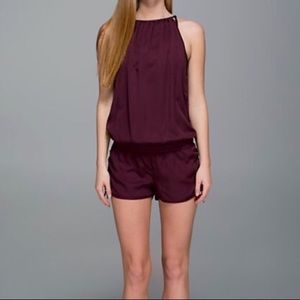 Lululemon Burgundy Romper size 8